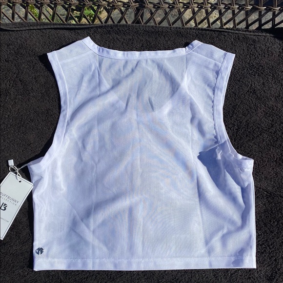 NWT Buffbunny Large White Crop Top - Picture 2 of 4